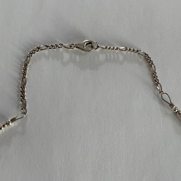 Reversible Silver and Turquoise Inlay Necklace with Fan Design Item #3870 - Picture 10 of 12